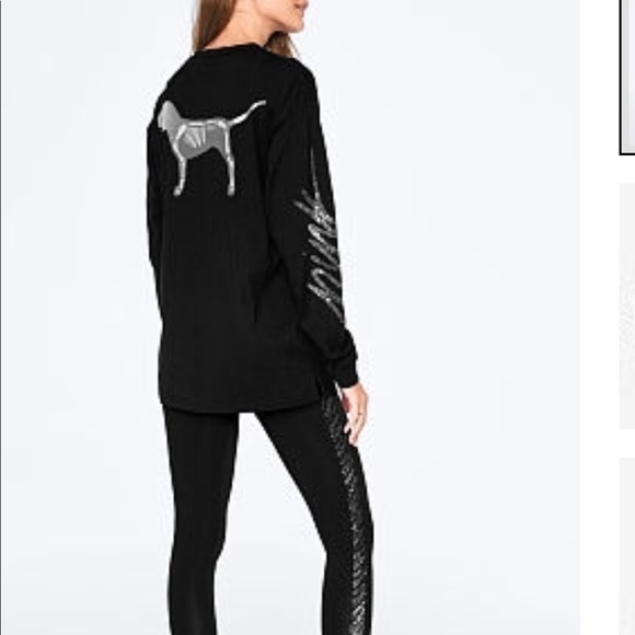 PINK Victoria's Secret Tops - BNIP VS PINK BLING HALLOWEEN TEE $30 today